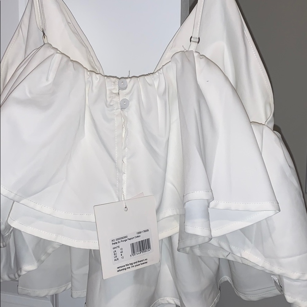White peplum crop top - Picture 3 of 3